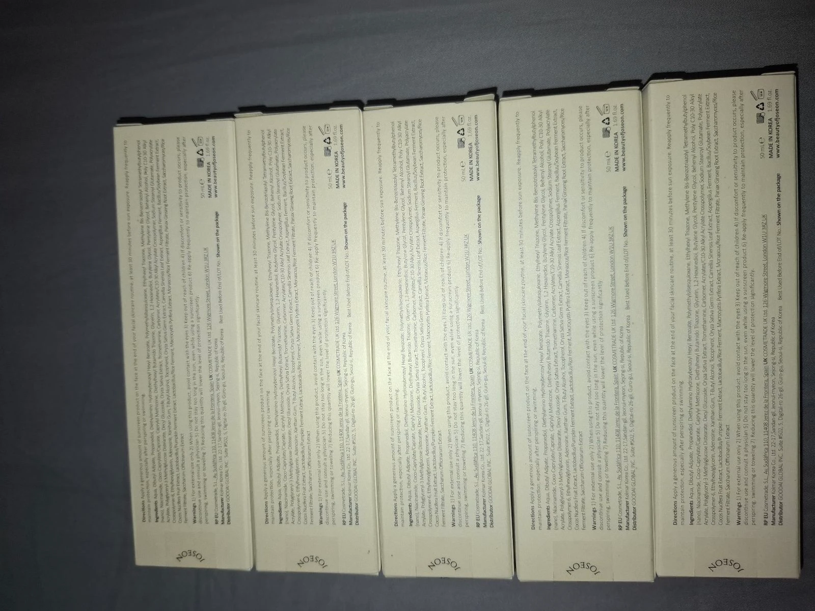Lot de 5 boîtes Beauty of joseon – photo 3